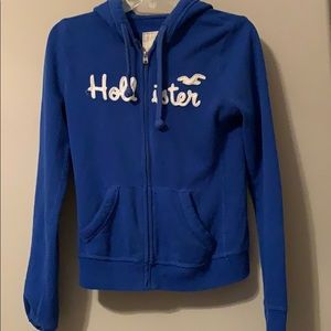 Royal Blue Hollister Zip-up Hoodie